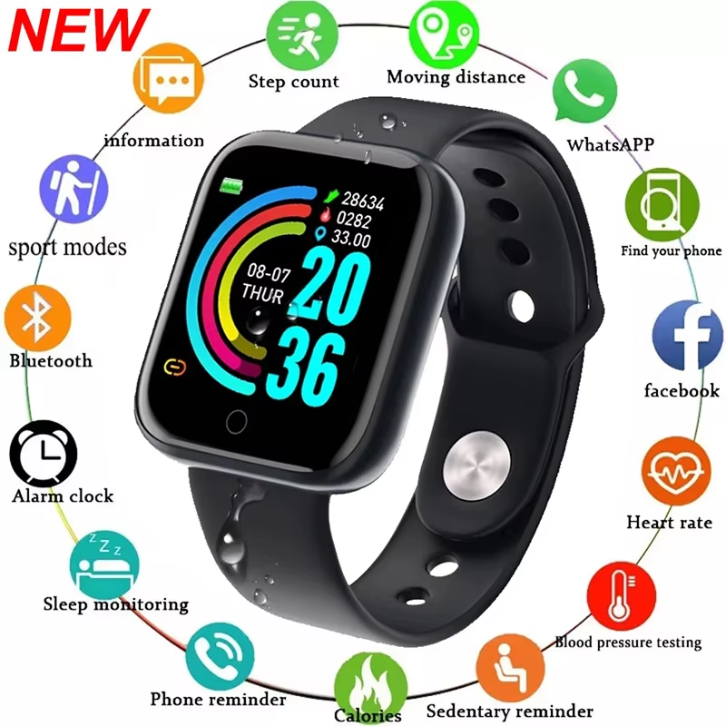 Smartwatch Watches Girls - สมาร์ทวอทช์ผู้ชายผู้หญิงนาฬิกาข้อมือสมาร์ทวอทช์ข้อความฟิตเนส โมโนเตอร์สร้อยข้อมือของขวัญวันเกิดนาฬิกาอิเล็กทรอนิกส์สำหรับแอนดรอยด์ ไอโอเอส ﻿