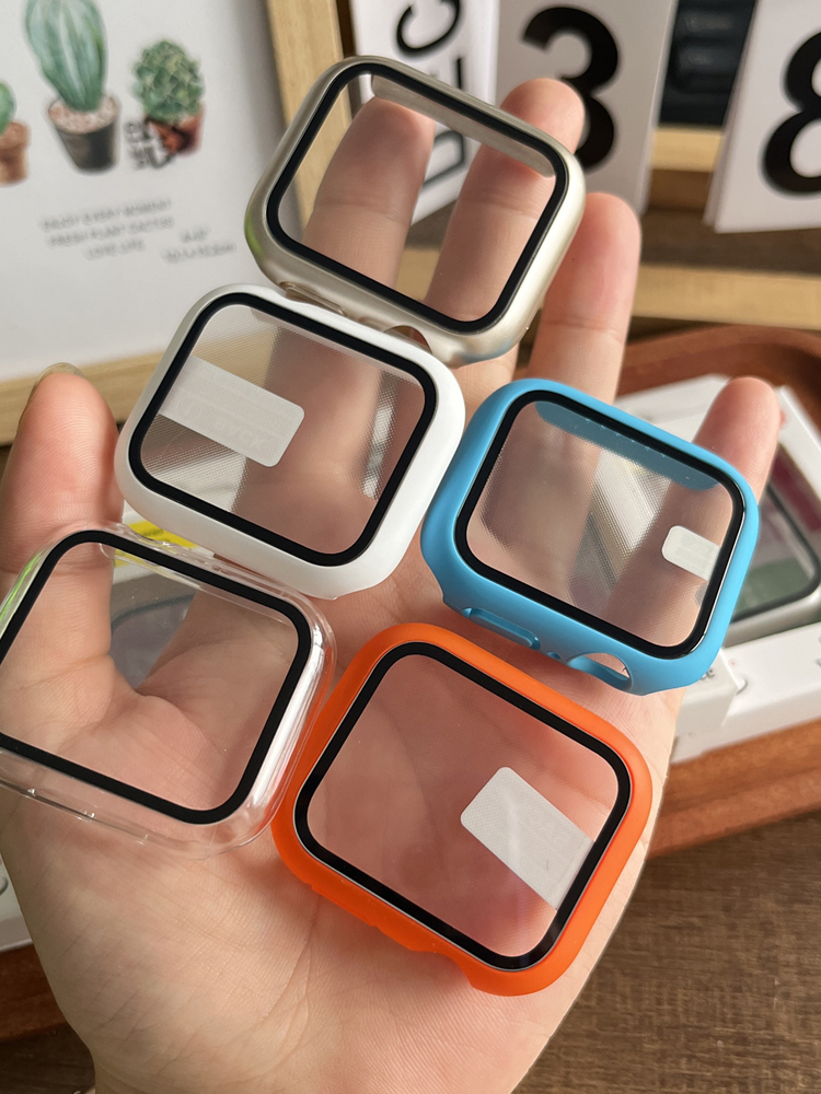 Smartwatch New Watches - กระจกนิรภัย + ฝาครอบสำหรับแอปเปิ้ลวอทช์ซีรีส์ 11 10 42