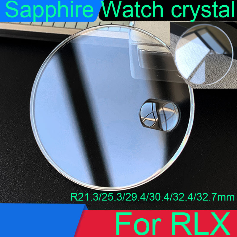 Watch Crystal Replacement - อะไหล่นาฬิกาคริสตัลแซฟไฟร์กลมแบนสำหรับ RLX 21.3mm 25.3mm 29.4mm 30.4MM