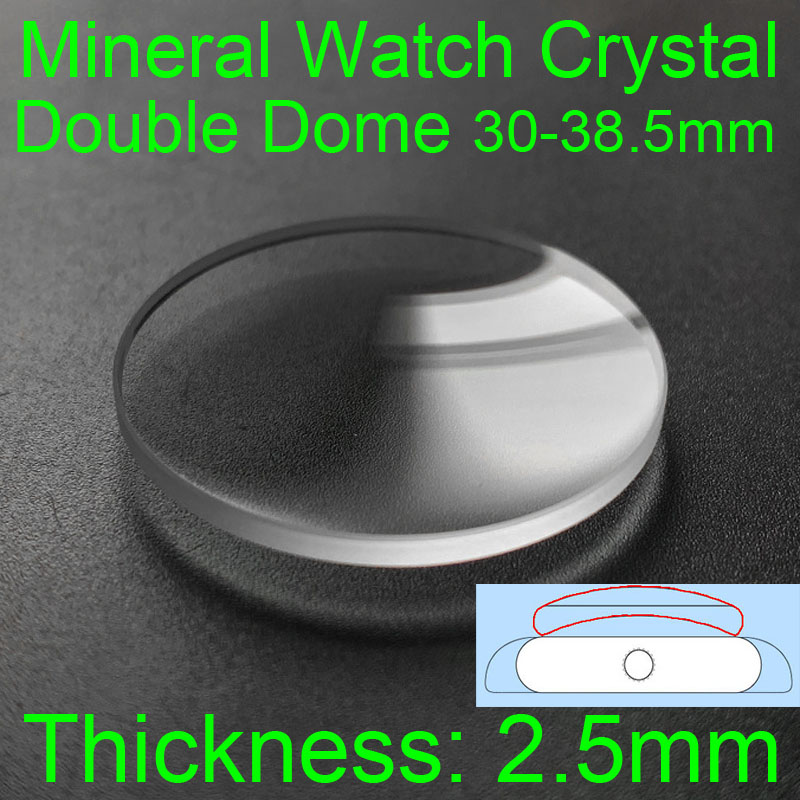 Watch Crystal Replacement - โดมคู่2.5มิลลิเมตรกลมแร่นาฬิกาคริสตัล30มิลลิเมตรถึง38.5มิลลิเมตรควอตซ์เปลี่ยนกลไกนาฬิกากระจกเลนส์นาฬิกาเครื่องมือซ่อม