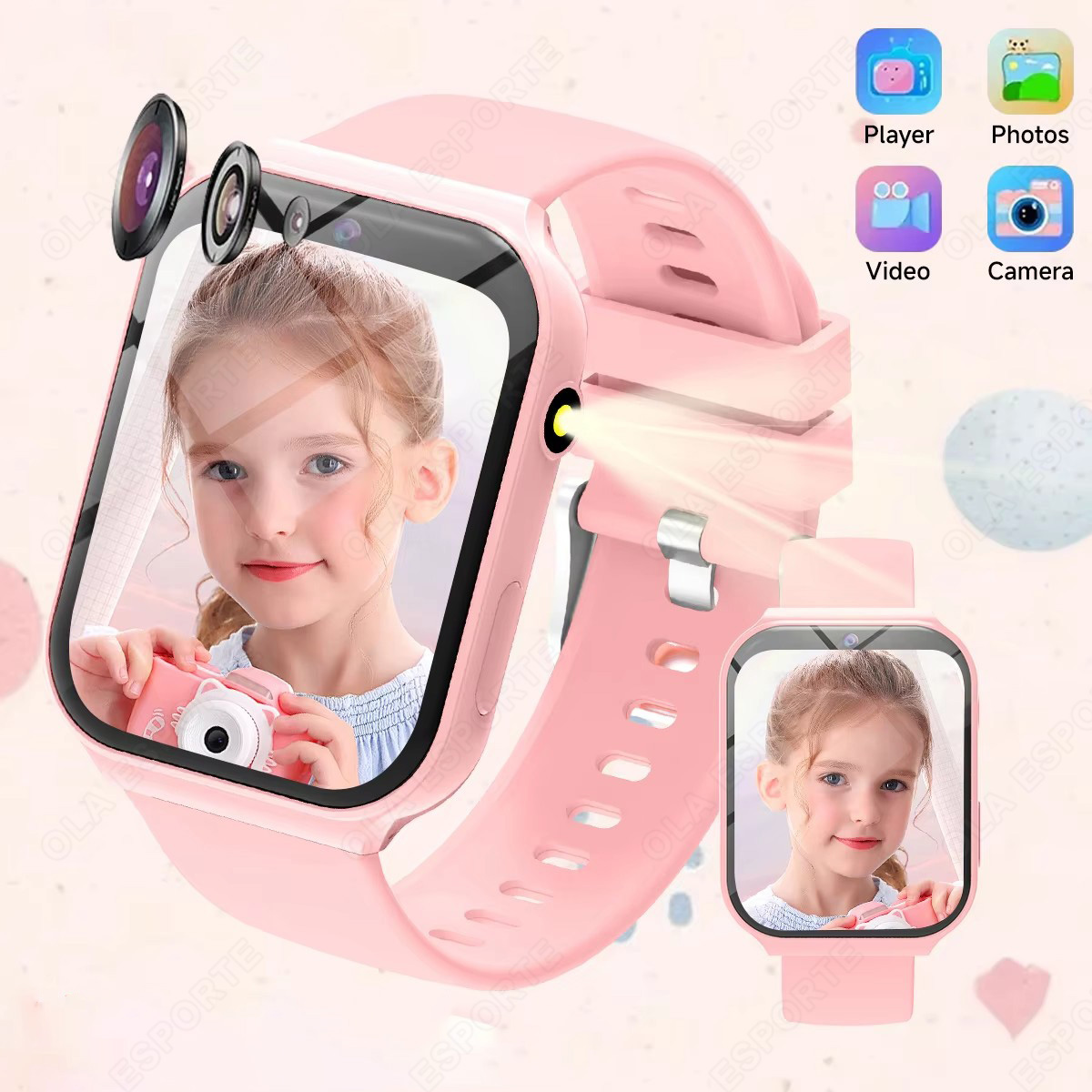 Smartwatch Watches Gift For Boys On Birthday - สมาร์ทวอทช์ใหม่สำหรับเด็ก กล้อง HD ไฟฉาย คู่หูการเรียนรู้ เกมหลากหลาย