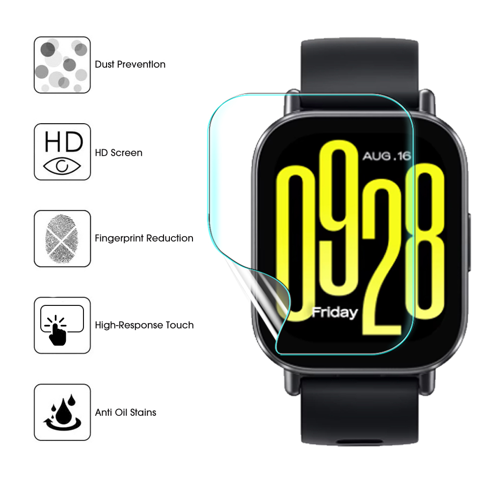 Smartwatch Watches Xiaomi - ฟิล์มไฮโดรเจลสำหรับเสี่ยวมี่ เรดมี่ วอทช์ 5 ไลท์อุปกรณ์เสริมสมาร์ทวอทช์โค้งป้องกันหน้าจอแบบนุ่มสำหรับเรดมี่ วอทช์