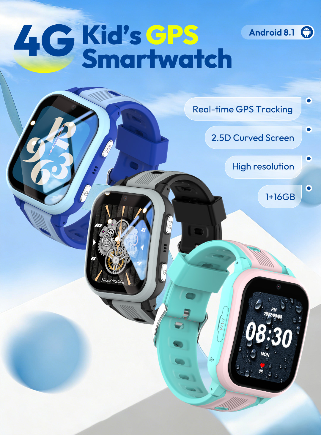 Smartwatch Watches Gift For Girls - KT41 สมาร์ทวอทช์ - นาฬิกาโทรศัพท์ 4G สำหรับเด็ก