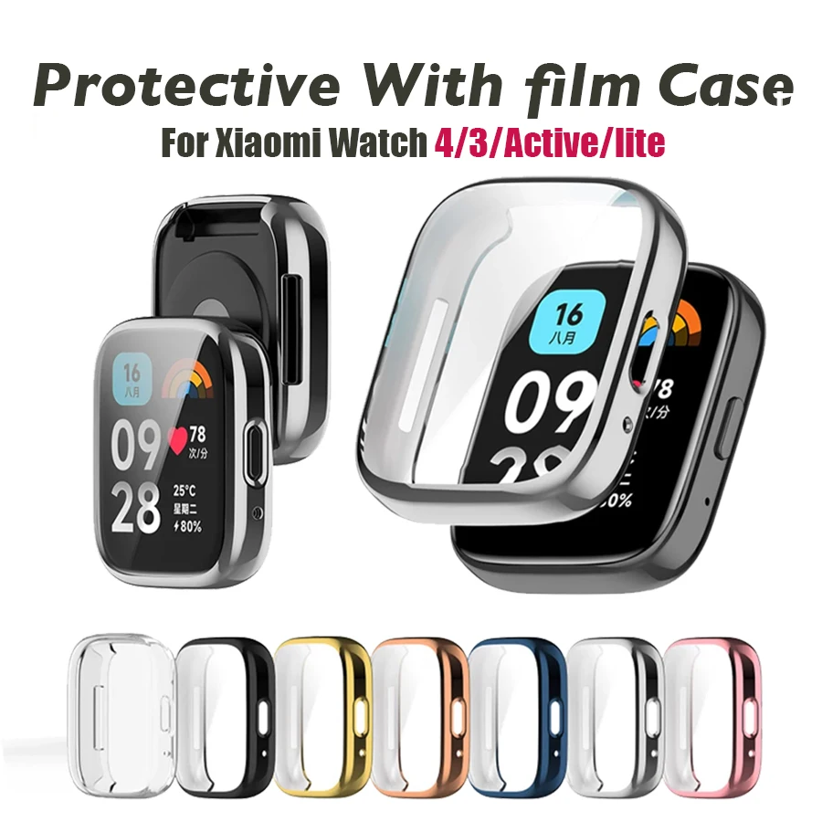 Smartwatch Watches Xiaomi - TPUป้องกันหน้าจอสําหรับXiaomi Redmiนาฬิกา 3 Active/Liteสมาร์ทสายนาฬิกากรณีเปลือกป้องกันสําหรับXiaomi Redmiนาฬิกา 4