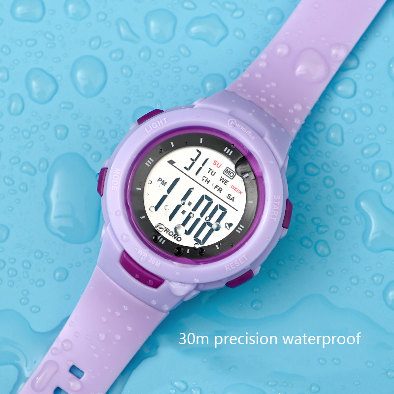 Smartwatch Watches Girls - อุทัยนาฬิกาเด็กกีฬาแฟชั่นนาฬิกาปลุกกันน้ําส่องสว่างนาฬิกาสมาร์ทเด็กชายและเด็กหญิงนักเรียนนาฬิกาอิเล็กทรอนิกส์ของขวัญ
