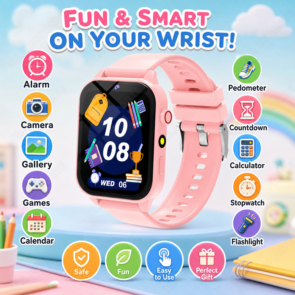Smartwatch Watches Gift For Boys On Birthday - สมาร์ทวอทช์ใหม่สำหรับเด็ก หน้าจอสัมผัส HD กล้องถ่ายรูป 18 เกม