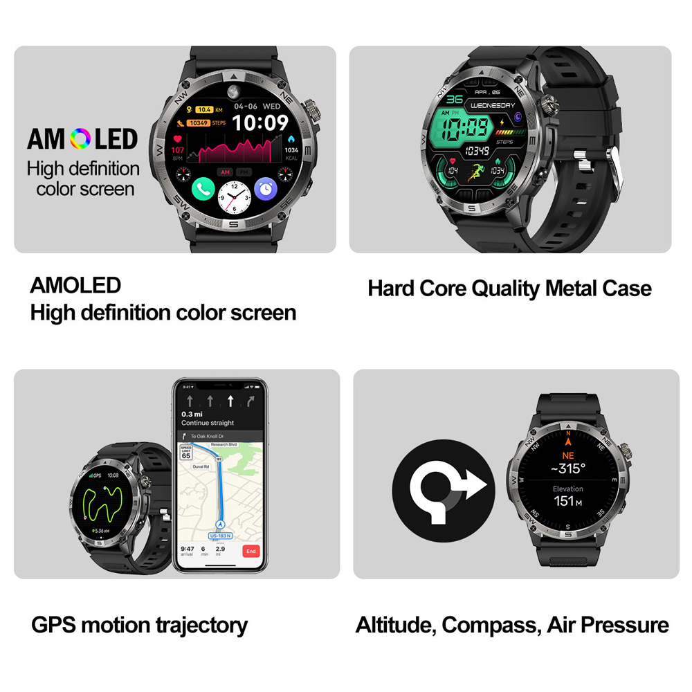 NORTH EDGE GPS กีฬาสมาร์ทนาฬิก - Hybrid Smartwatch บทวิจารณ์และราคา