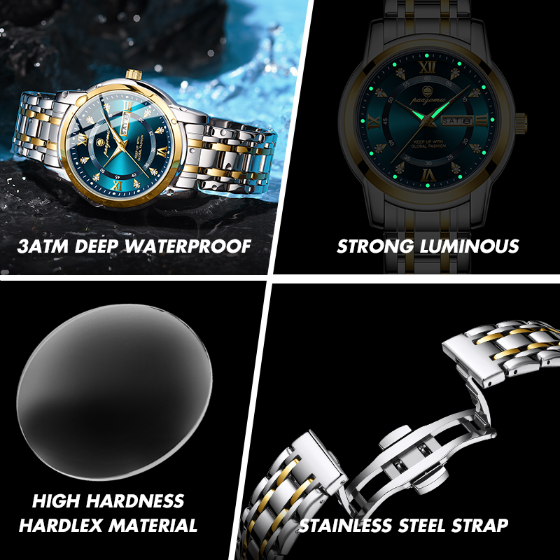 PAAZOMU นาฬิกาผู้ชายผู้หญิงเพช - Smartwatch Luxury Watches For Men บทวิจารณ์และราคา
