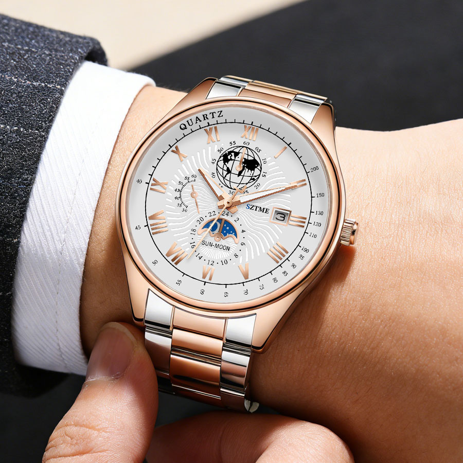 นาฬิกาข้อมือผู้ชายสุดหรู สายสต - Smartwatch Luxury Watches For Men บทวิจารณ์และราคา