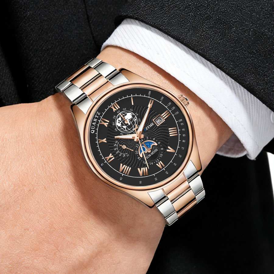 นาฬิกาข้อมือผู้ชายสุดหรู สายสต - Smartwatch Luxury Watches For Men บทวิจารณ์และราคา