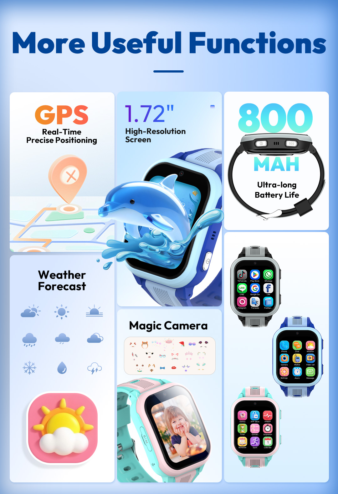 KT41 สมาร์ทวอทช์ - นาฬิกาโทรศั - Smartwatch Watches Gift For Girls บทวิจารณ์และราคา