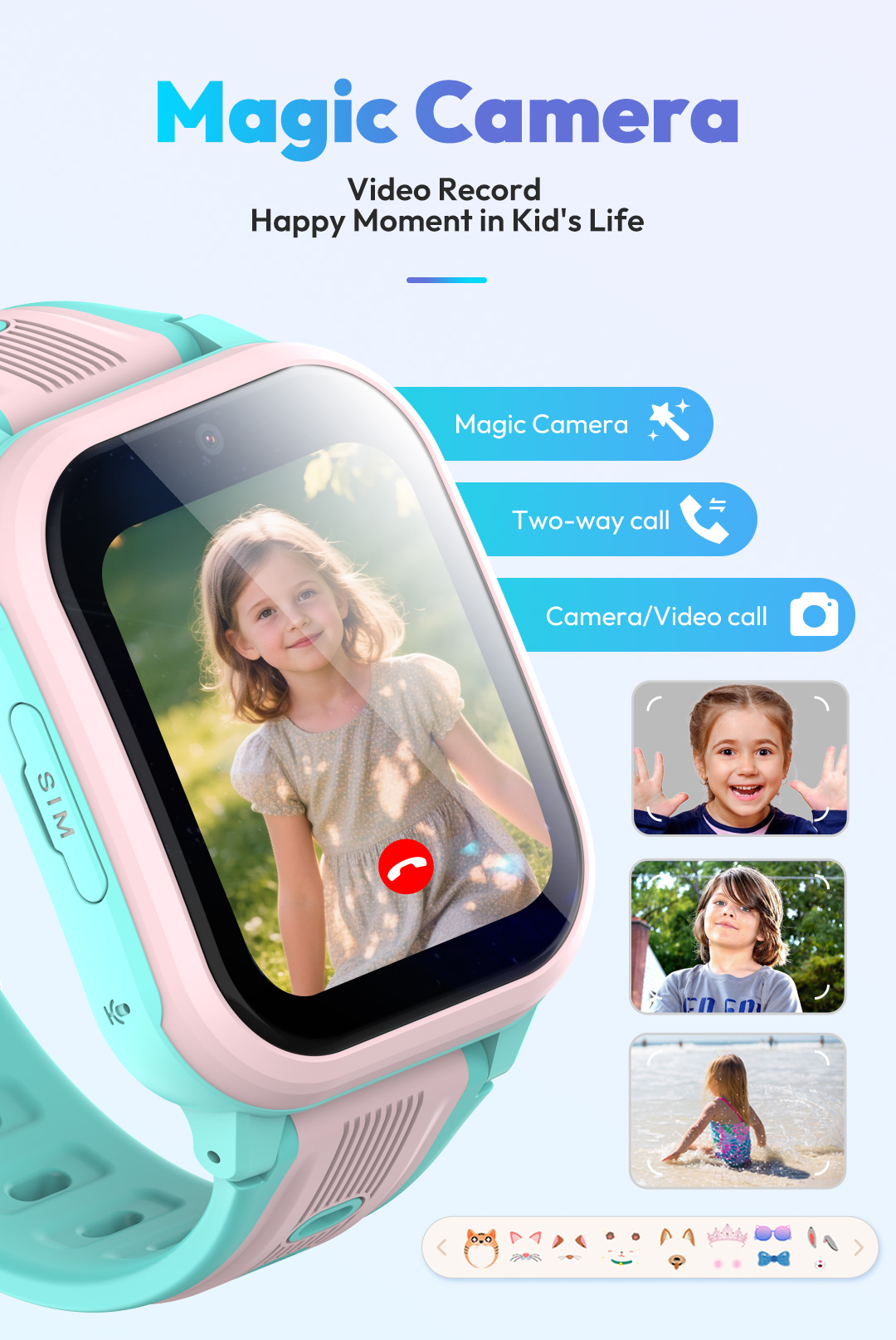 KT41 สมาร์ทวอทช์ - นาฬิกาโทรศั - Smartwatch Watches Gift For Girls บทวิจารณ์และราคา