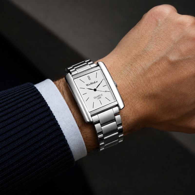 นาฬิกาข้อมือผู้ชายสแตนเลสสตีลส - Smartwatch Luxury Watches For Men บทวิจารณ์และราคา